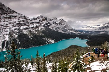 Peyto lake in winter