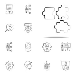 Fototapeta premium business solution, plan hand drawn icon. business icons universal set for web and mobile