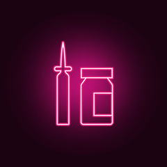 cosmetic medicines icon. Elements of anti agies in neon style icons. Simple icon for websites, web design, mobile app, info graphics