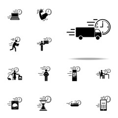 truck transport delivery speed icon. Speed icons universal set for web and mobile
