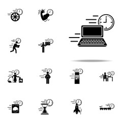 Fototapeta premium computer speed icon. Speed icons universal set for web and mobile