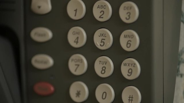 Close up of phone digit buttons