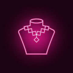 sale of jewelry outline icon. Elements of Mall Shopping center in neon style icons. Simple icon for websites, web design, mobile app, info graphics