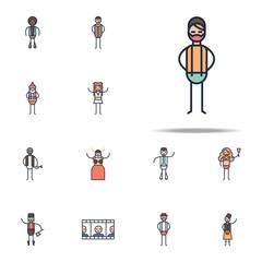 indie musician icon. Linear musical genres icons universal set for web and mobile