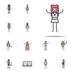 pop musician icon. Linear musical genres icons universal set for web and mobile