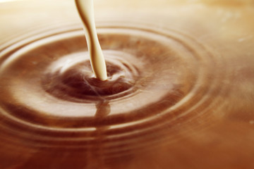 Coffee and milk droplet