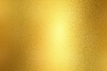 Glowing light gold paint steel wall texture, abstract pattern background