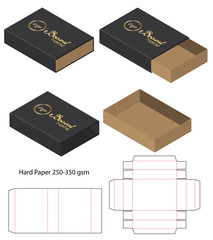 Box packaging die cut template design. 3d mock-up