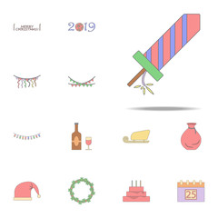 Christmas firework colored icon. Christmas holiday icons universal set for web and mobile