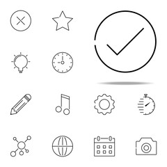 sign checked icon. web, minimalistic icons universal set for web and mobile