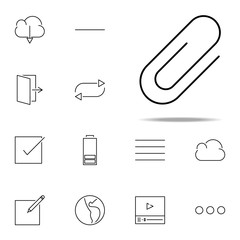 paper clip icon. web, minimalistic icons universal set for web and mobile