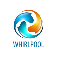 Whirlpool logo concept design. Symbol graphic template element