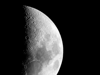 Waxing Crescent moon as background