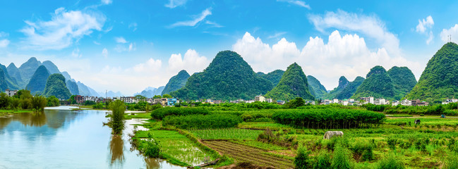Landschapslandschap in Guilin, Guangxi..