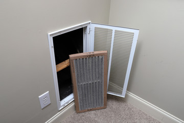 Replacing Dirty Air filter for home air conditioner