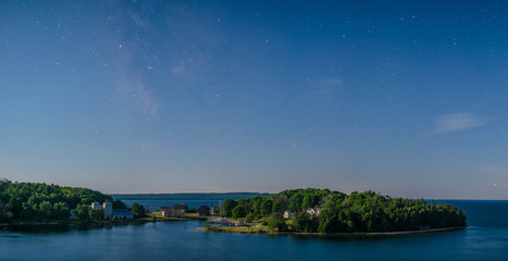 Obraz premium Fayette Historic Townsite at Night