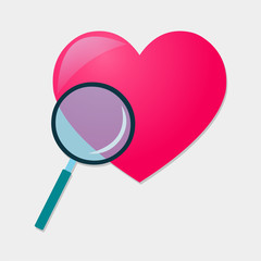 searching love vector symbol illustration