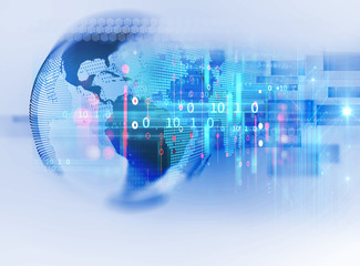 earth futuristic technology abstract background illustration