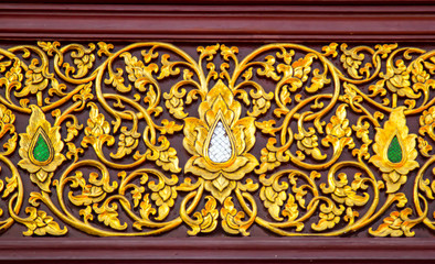 Traditional Thai stucco pattern.