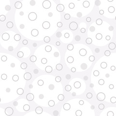Seamless vector geometric pattern with circles in white colors on light background