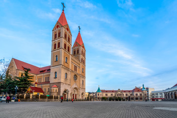 St. Mier's Cathedral in Qingdao, China..