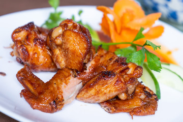 deep fried chicken’s wing for eat