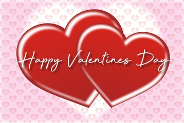 Valentines day card with hearts. Put the text on the heart, suitable for a Valentine's Day card.