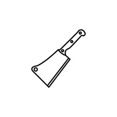 butcher knife, cleaver, hatchet icon. Element of kitchen utensils icon for mobile concept and web apps. Detailed butcher knife, cleaver, hatchet icon can be used for web and mobile