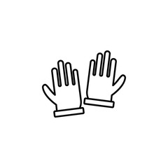 dishwashing gloves, rubber gloves icon. Element of kitchen utensils icon for mobile concept and web apps. Detailed dishwashing gloves, rubber gloves icon can be used for web