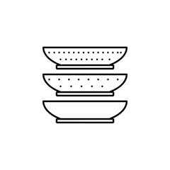 plates, dinner plate, dinnerware icon. Element of kitchen utensils icon for mobile concept and web apps. Detailed plates, dinner plate, dinnerware icon can be used for web