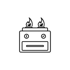 burner oven, cooking range, gas range & stove icon. Element of kitchen utensils icon for mobile concept and web apps. Detailed burner oven, cooking range, gas range & stove icon