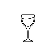 wine glass, alcohol glass, drink  icon. Element of kitchen utensils icon for mobile concept and web apps. Detailed wine glass, alcohol glass, drink  icon can be used for web