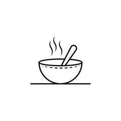 hot meal, soup, bowl icon. Element of kitchen utensils icon for mobile concept and web apps. Detailed hot meal, soup, bowl icon can be used for web and mobile