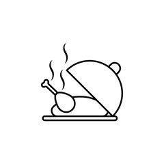 food plate, steamed serving icon. Element of kitchen utensils icon for mobile concept and web apps. Detailed food plate, steamed serving icon