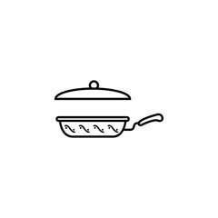 cookery, cooking ware, frying pan, skillet icon. Element of kitchen utensils icon for mobile concept and web apps. Detailed cookery, cooking ware, frying pan, skillet icon
