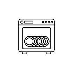 dishware cleaning device icon. Element of kitchen utensils icon for mobile concept and web apps. Detailed dishware cleaning device icon can be used for web and mobile