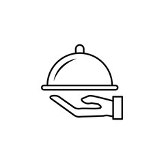 tray platter, food service icon. Element of kitchen utensils icon for mobile concept and web apps. Detailed tray platter, food service icon can be used for web and mobile