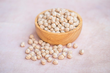 garbanzo bean close up on background