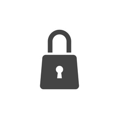 Padlock icon graphic design template vector