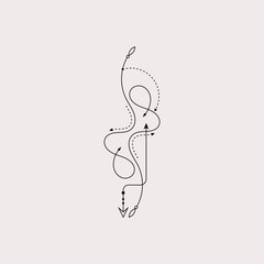 Line Dot Tattoo Design