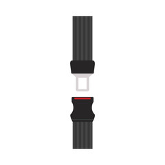 seat belt icon in flat style isolated vector illustration on white transparent background