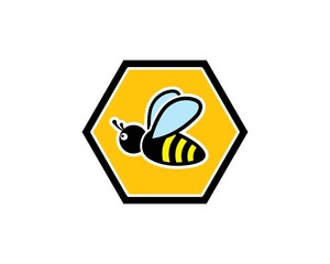 honey Bee Logo Template vector icon illustration