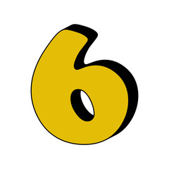 number 7, 3D icon. Element of 3D color alphabet for mobile concept and web apps. Detailed number 7, 3D icon can be used for web and mobile