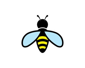 honey Bee Logo Template vector icon illustration