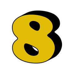 number 9, 3D icon. Element of 3D color alphabet for mobile concept and web apps. Detailed number 9, 3D icon can be used for web and mobile