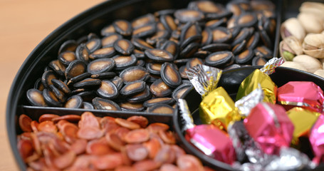Chinese new year snack tray