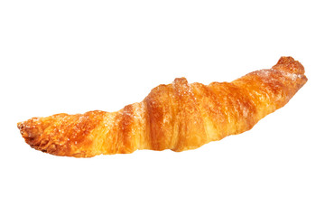 A croissant, isolated on a white background with a clipping path