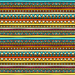 tribal yellow and blue pattern