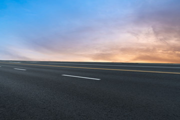 Fototapeta premium Air highway asphalt road and beautiful sky scenery