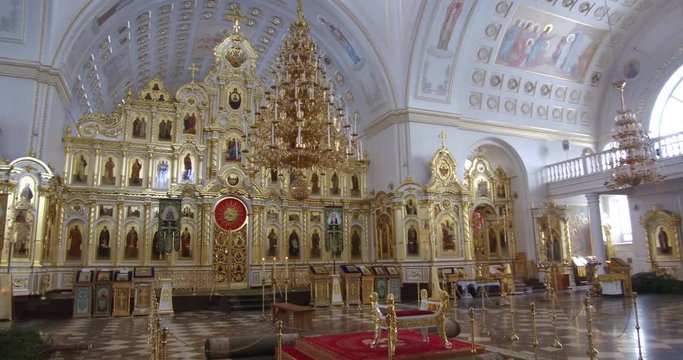 Saransk, Mordovia/Russia-winter :Saransk Cathedral of St. Theodore Ushakov hyperlapse